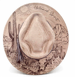 Untamed Spirit – Desert Scene Engraved Hat