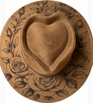 đŸ¥€Kissed by a Rose – Elegant Engraved Hat