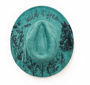 Wild & Free – Engraved Horse Hat