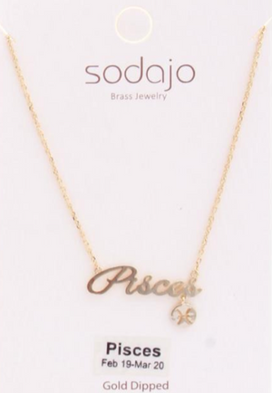 Gold Dipped Zodiac Necklaces