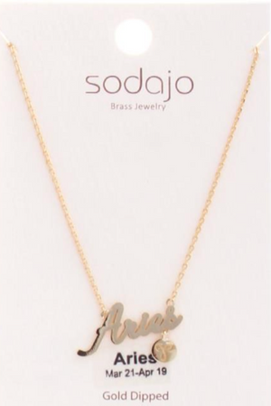 Gold Dipped Zodiac Necklaces