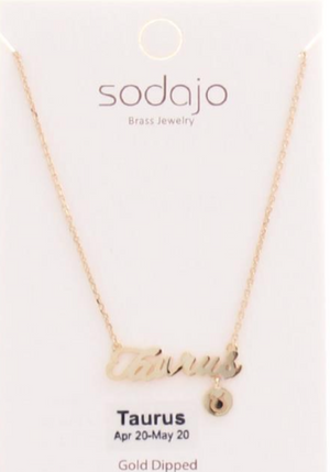 Gold Dipped Zodiac Necklaces