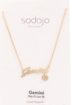Gold Dipped Zodiac Necklaces
