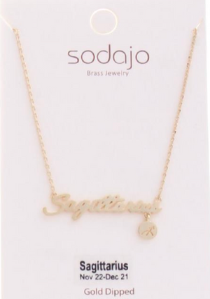 Gold Dipped Zodiac Necklaces