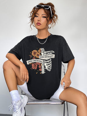Kinda Emotional Kinda Emotionless Graphic T-Shirt