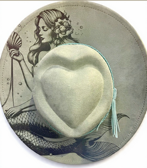 Mermaid in the Mirror Engraved Hat