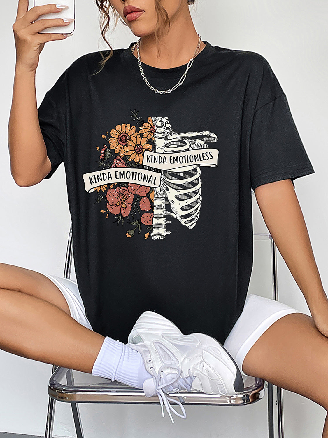 Kinda Emotional Kinda Emotionless Graphic T-Shirt