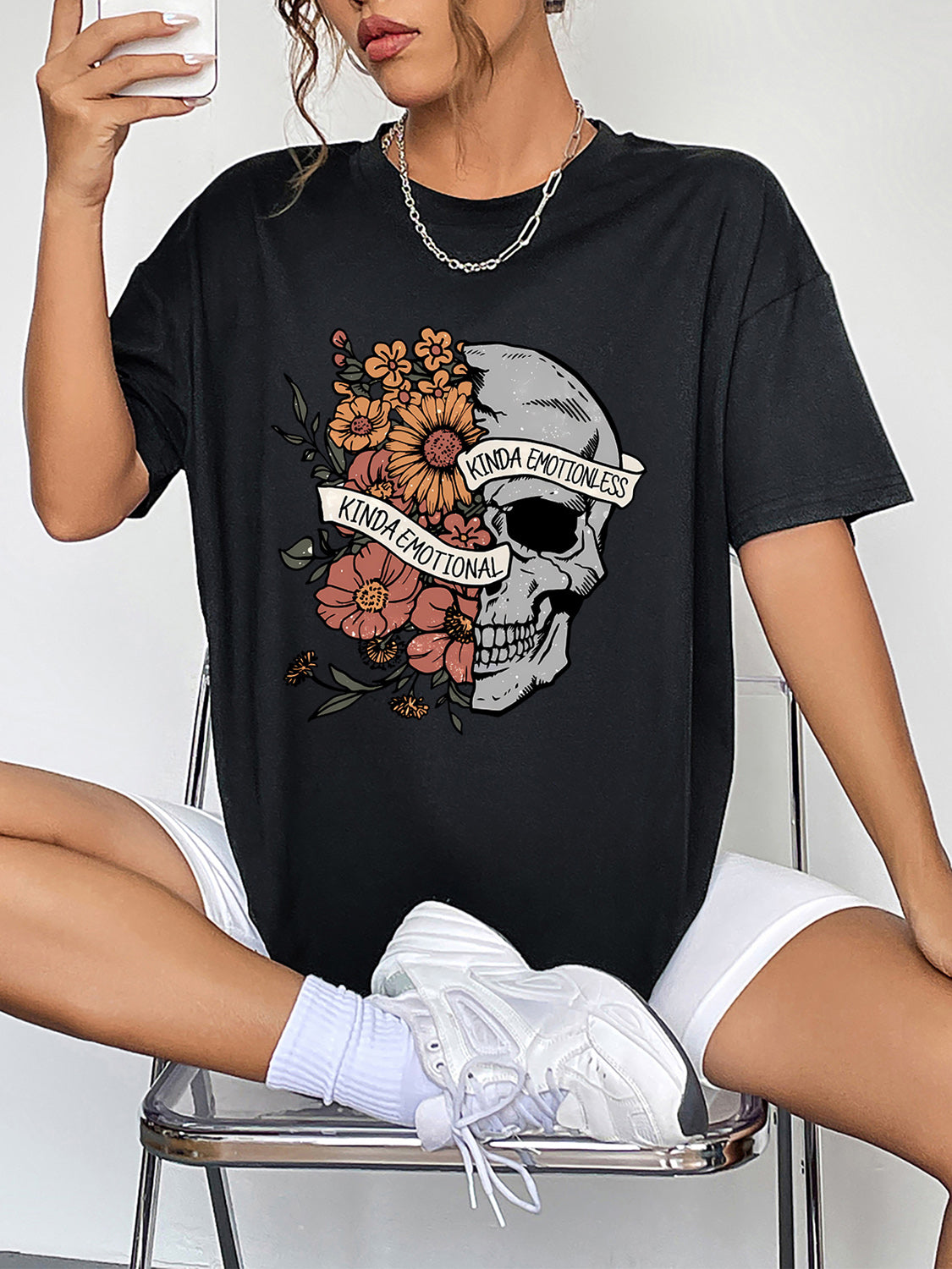 Kinda Emotional Kinda Emotionless Graphic T-Shirt