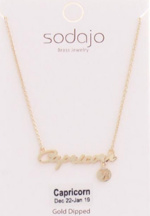 Gold Dipped Zodiac Necklaces
