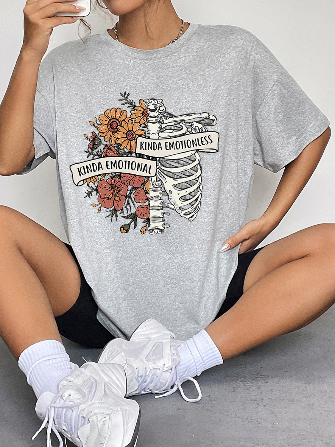 Kinda Emotional Kinda Emotionless Graphic T-Shirt