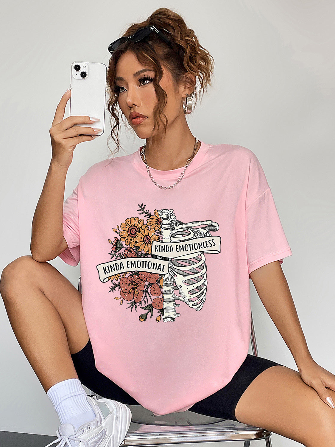 Kinda Emotional Kinda Emotionless Graphic T-Shirt