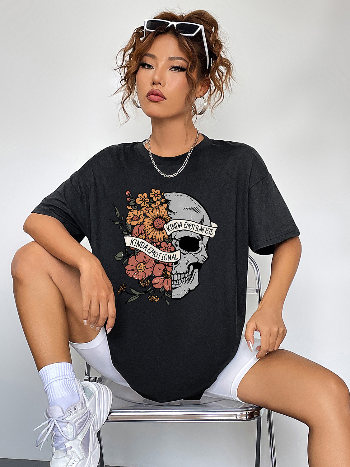 Kinda Emotional Kinda Emotionless Graphic T-Shirt